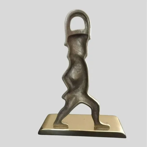 Vintage Virginia Metalcrafters Hessian Soldier Solid Brass Door Stop Bookend